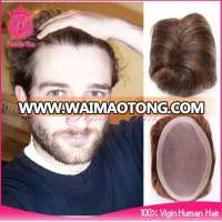 6A Grade super thin skin toupee hair piece, human hair toupee for black men