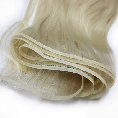 Fashion Cuticle Aligned Remy  Flat Weft Hair Extension Double Drawn