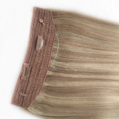 Salon Quality New Ideas Virgin Hair Product Easy Clipin Hair Extensions And Invisible Wire And Removable Clips