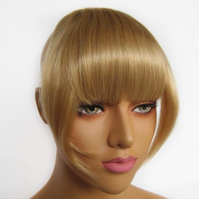 Natural Human Hair Clip In Bangs For 25g