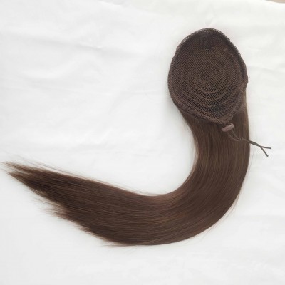 Factory Custom Indian Remy Cuticle Elastic Band Ponytails