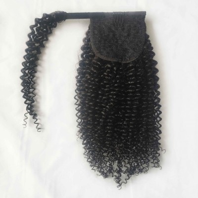 New Style Hair Natural Color virgin hair ponytail long curly drawstring ponytail