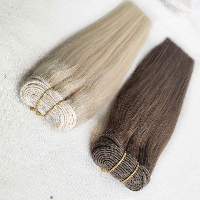 Double Drawn Raw Human Virgin Hair Bundles Blonde Vendors