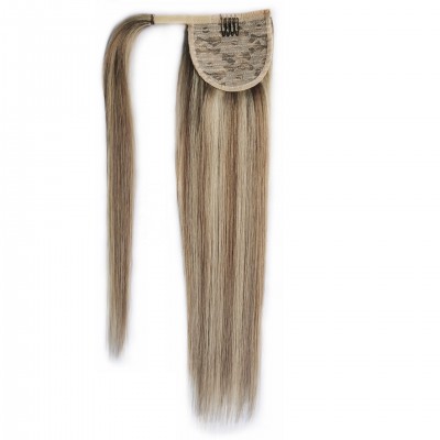 Natural Hair Sellers Remy Human Hair Ponytail Clip In Highlight Hair Pieces Extensions