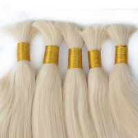 color 613 blonde human hair bulk Factory price human hair bulk for sale