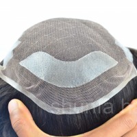 High quality natural looking 6 inch women toupee human hair toupee/human fish net hair system/unit for man