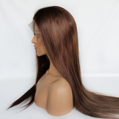 High Quality Raw Brazilian Hair Swiss Lace Wig Brazilian Virgin Cuticle Aligned glueless lace front wigs