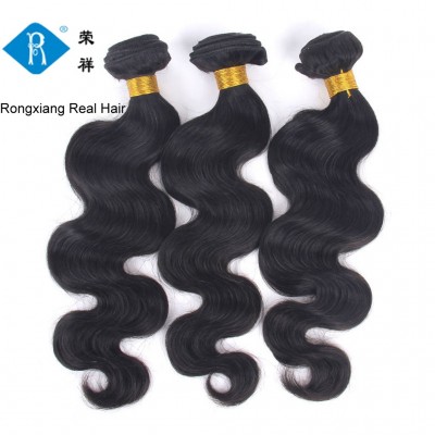 Natural Black Color Body Wave Real Human Hair Bundles