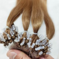 Luxurious raw vietnam double drawn micro link human hair extensions