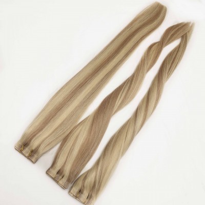 Luxury Products Factory Direct Sale Pu Weft Clip Button On Hair Extension