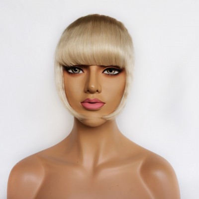 Factory direct sale human hair extensions clip in human bangs